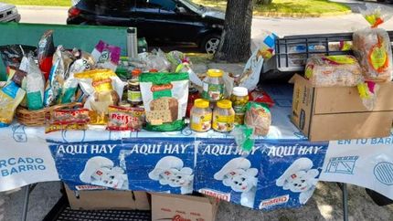 En la Plaza Eva Perón.