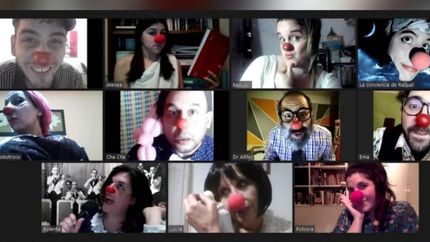 Los actores, listos para salir a escena de manera virtual.