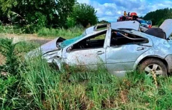 Así quedó el auto tras el choque fatal.