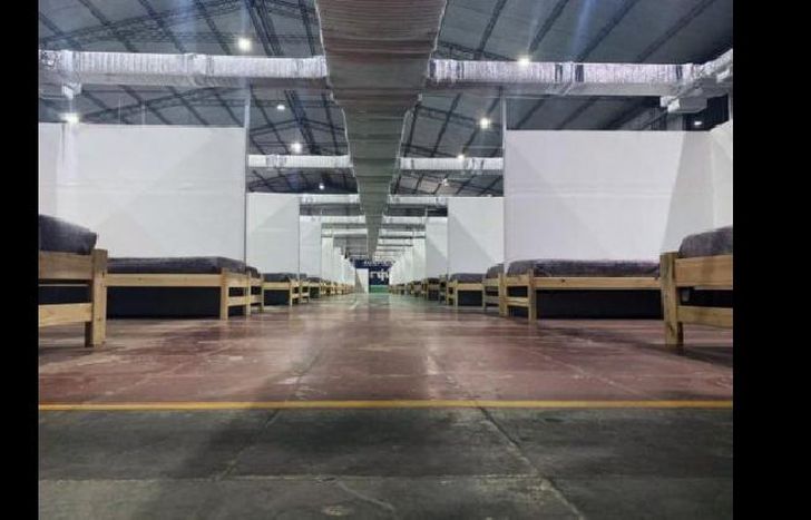 ya está todo preparado en el predio para recibir pacientes con síntomas leves.