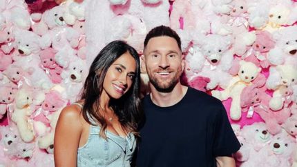 Antonela y Lionel, en una salida nocturna.