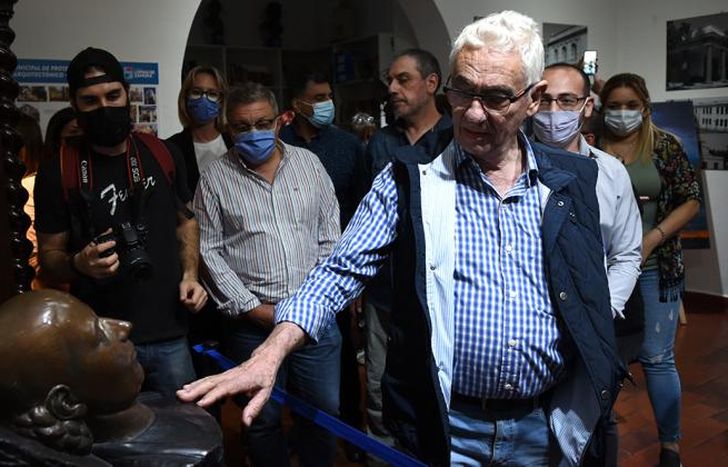 Juan Carlos Pallarols estuvo en la presentación de la muestra.