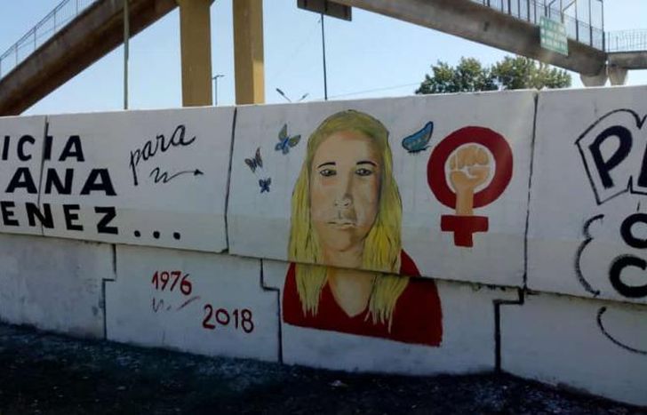 Pintaron un mural en nombre de Viviana.