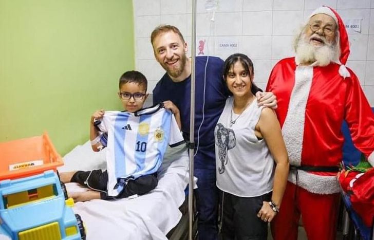 Visitaron a los pacientes que estarán esta noche internados.