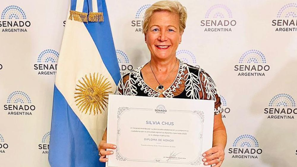 Silvia fue distinguida y aseguró sentirse muy orgullosa por el reconocimiento.