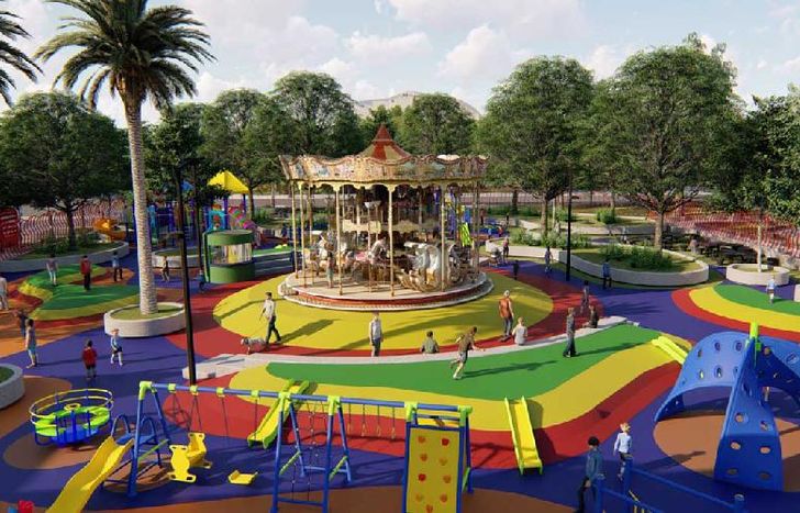 pensando en los chicos, la plaza contará con un piso blando anti-golpes.