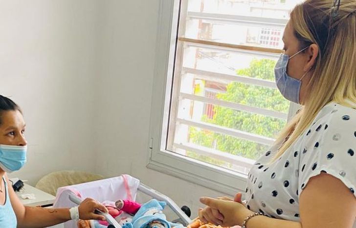 En el Hospital Materno-Infantil Oscar Alende.