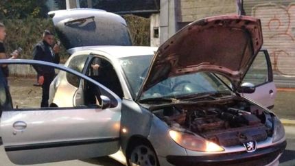 El auto que chocó en Banfield Oeste.
