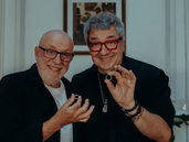 Juan Carlos Baglietto y Lito Vitale, en Lomas de Zamora.&nbsp;