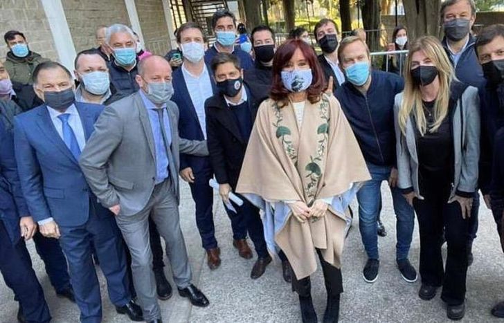 Durante un encuentro de Cristina con candidatos de la tercera.