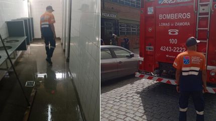Bomberos y personal de Defensa Civil trabajó en el lugar. Bomberos y personal de Defensa Civil trabajó en el lugar.