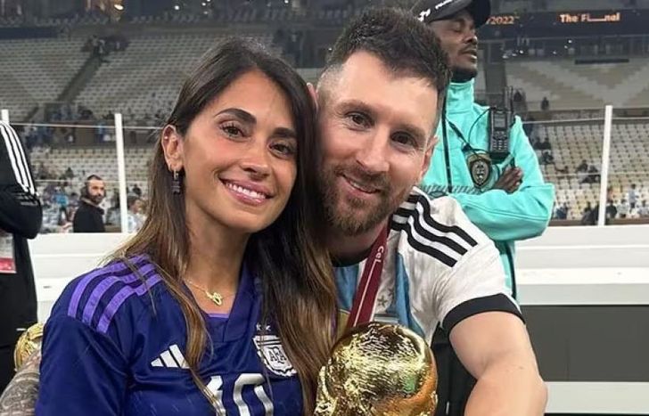 Antonela Roccuzzo y Lionel Messi.
