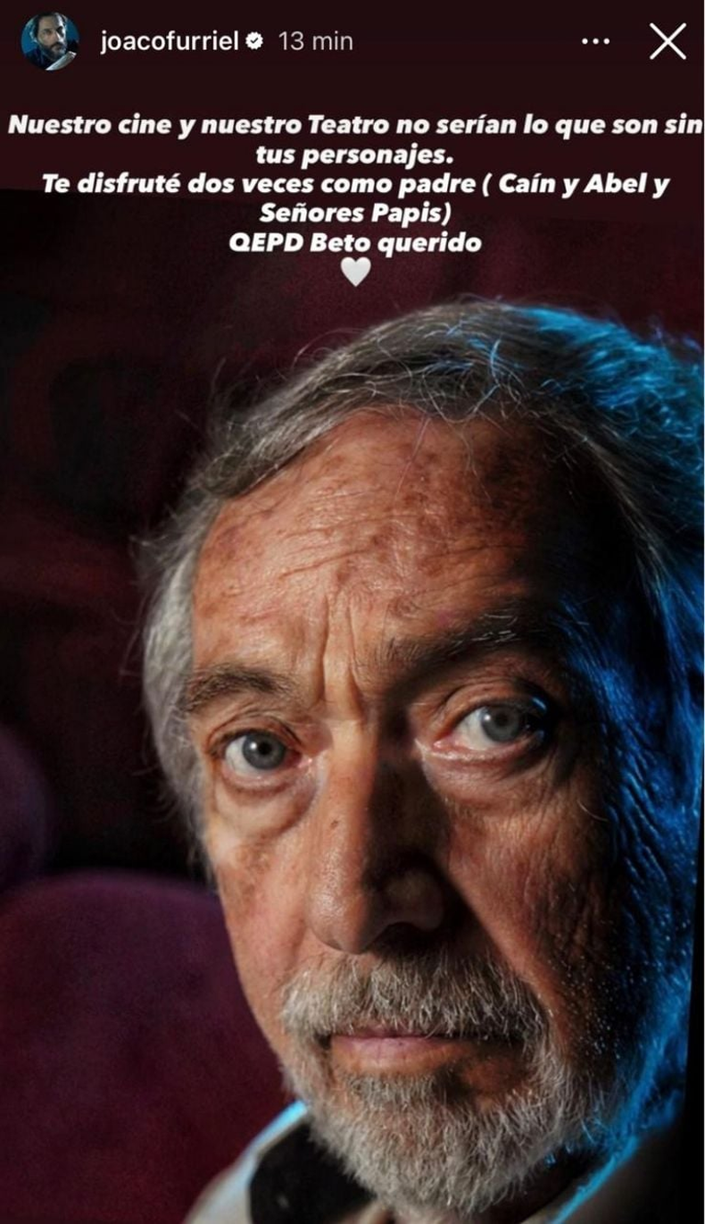 La despedida de Joaquin Furriel. 