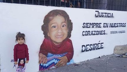 El mural en homenaje a Desirée.