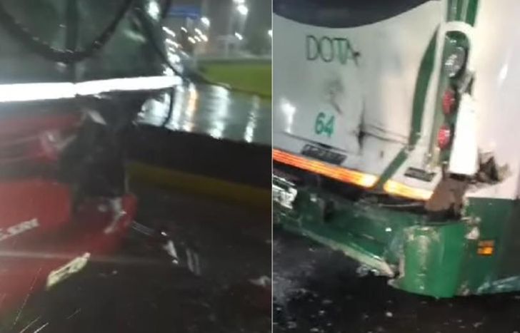 Los colectivos terminaron muy dañados.