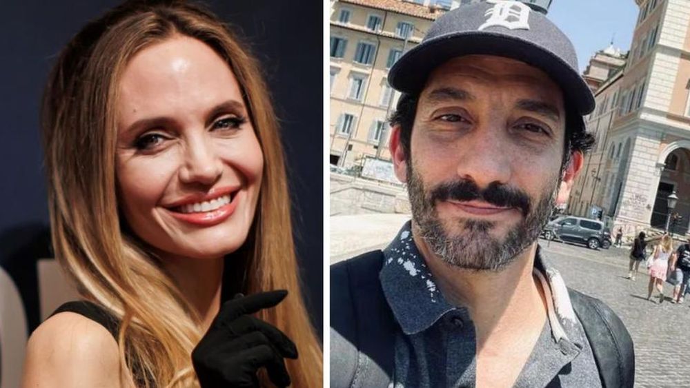 Angelina Jolie y Juan Minujín fueron fotografiados juntos en un estreno.