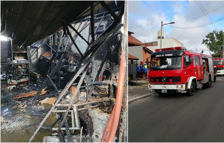 Un incendio afectó una vivienda en el centro de Lomas.