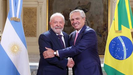 Alberto y Lula, en Casa Rosada.