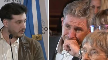 En la presentación del proyecto, en el Senado.