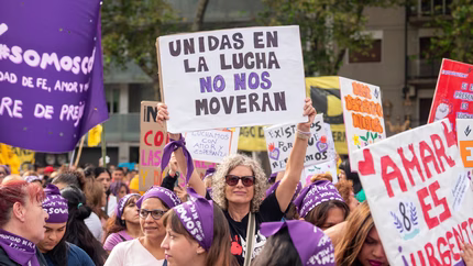 Las marcha al Congreso fue convocada por organizaciones feministas, sociales, políticas y sindicales Las marcha al Congreso fue convocada por organizaciones feministas, sociales, políticas y sindicales