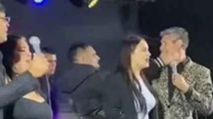 El momento de la agresión a la voz de Los Charros.