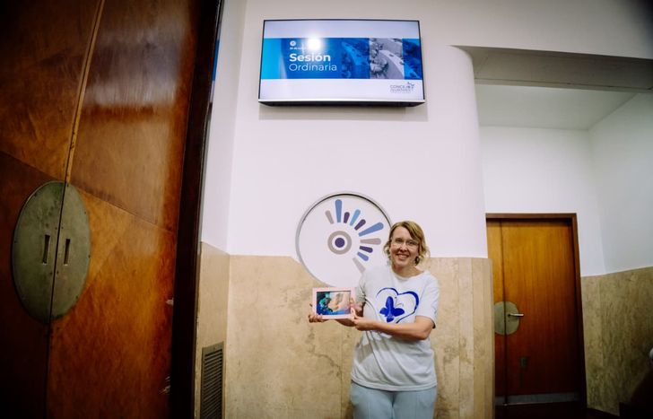 Una mamá de Lomas que se ha comprometido con la causa desde que perdió a su hija Abril.&nbsp;