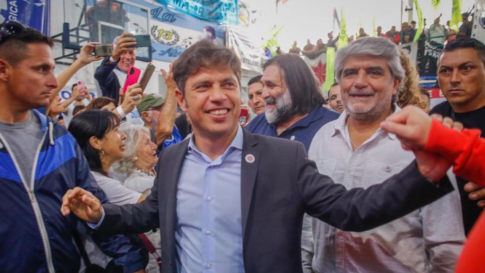 Kicillof con el apoyo de los sindicatos.
