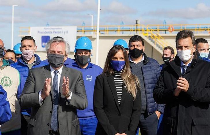 Junto a Galmarini, titular de AySA.