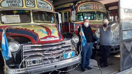 Las reliquias fueron reconstruidas por los propios colectiveros.