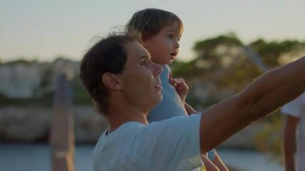 Rafael Nadal y su hijo.&nbsp;