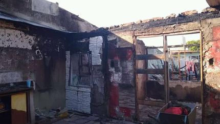 Así quedó la vivienda hoy. Así quedó la vivienda hoy.