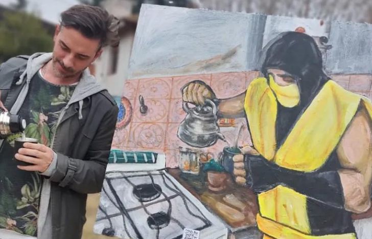 Luciano sigue visualizando su trabajo. En este caso, será en el exterior.