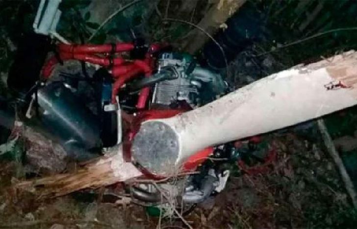 la avioneta cayó a unos 300 metros del comienzo del sendero de ascenso al Cristo Redentor.