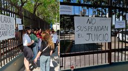 La marcha en los Tribunales de Lomas de Zamora.