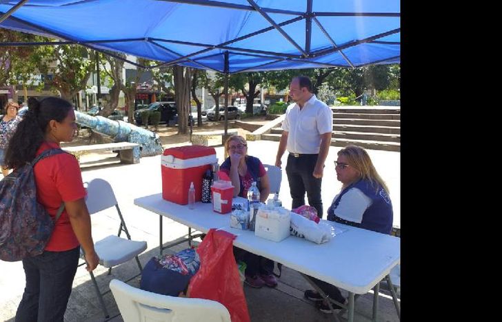 operativo en la plaza espora de temperley este, frente a la estación.