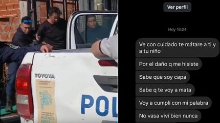 La joven recibió terribles mensajes que le atribuyó al acusado, que está detenido.