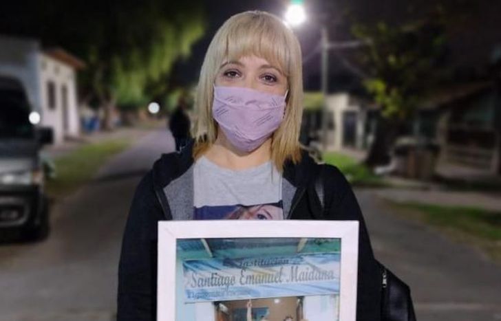 Viviana tras cumplir con la acción solidaria.