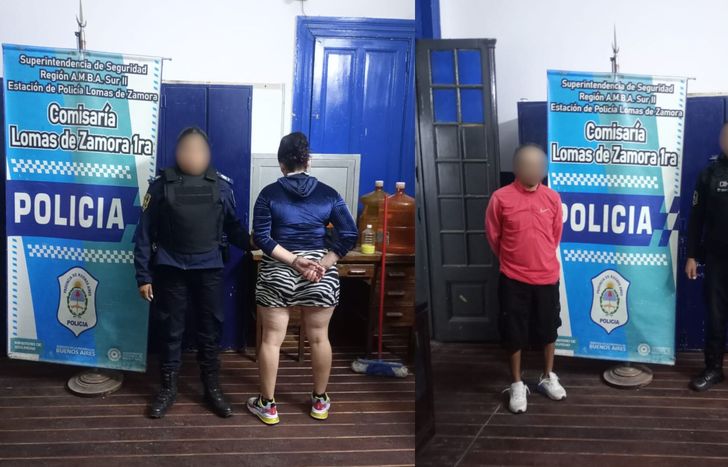 Los detenidos fueron llevados a la Comisaría 1ª de Lomas de Zamora.