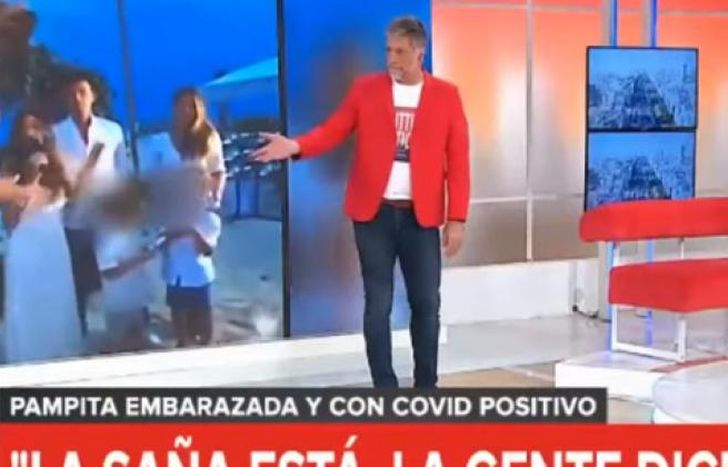 Fuerte cruce al aire entre Jujuy Jiménez y Horacio Cabak.