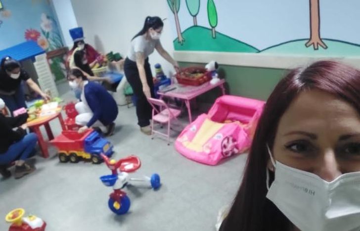 En plena preparación para el festejo de este jueves.