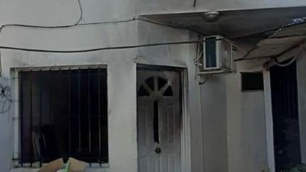 Así quedó parte de la vivienda.