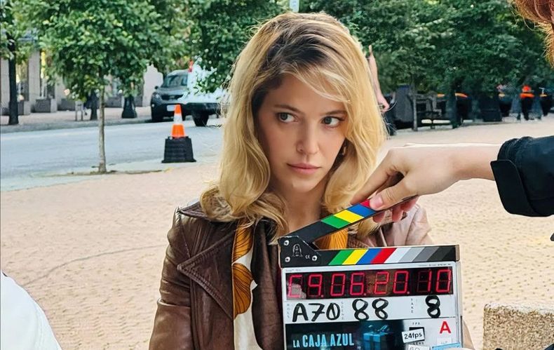 Luisana Lopilato, en pleno rodaje. 