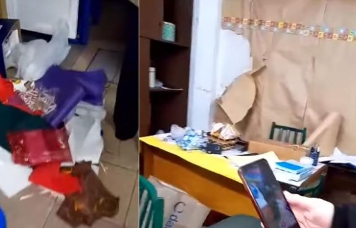 El delincuente provocó destrozos en el jardín.