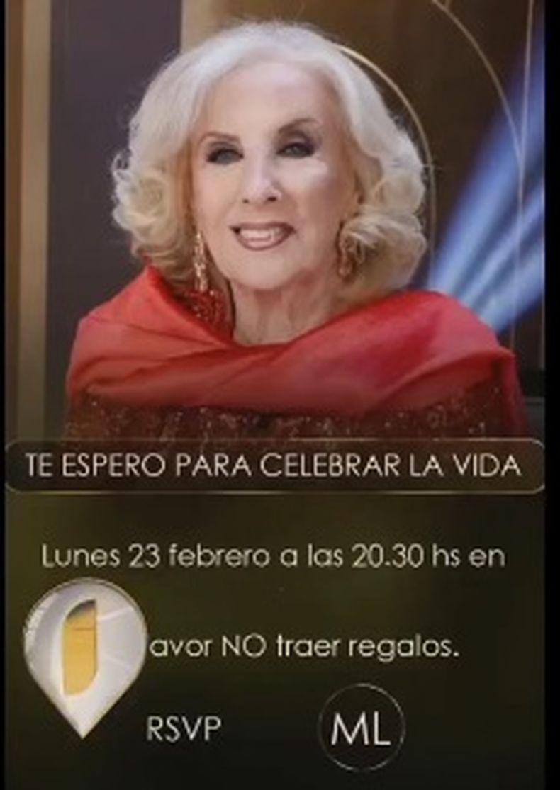La invitación que se encarga de enviar ella misma a sus íntimos. 