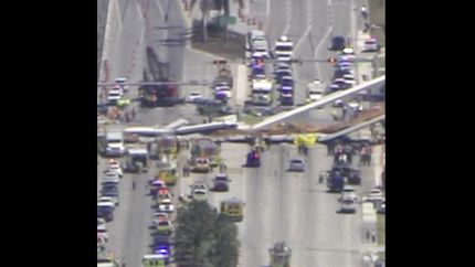 miami: se desmorono un puente