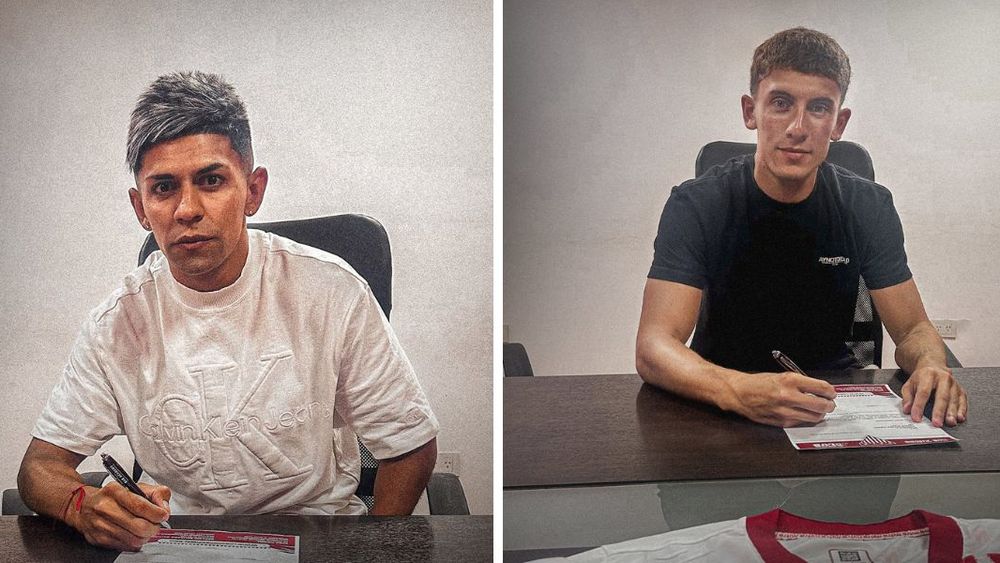 Peter Grance y Tomás Díaz firmaron sus contratos con Los Andes.