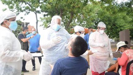 También hubo hisopados en la previa de Nochebuena.