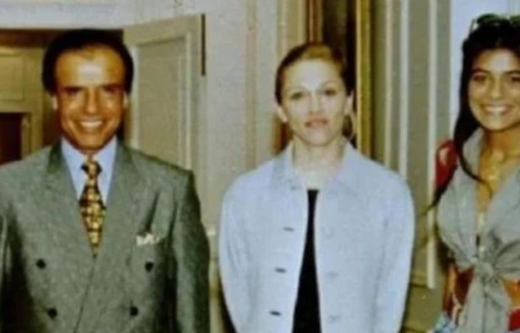 Madonna durante su visita al país.