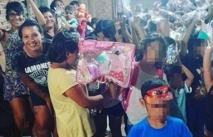 El merendero ya hizo el festejo del Día de la Niñez en años anteriores.
