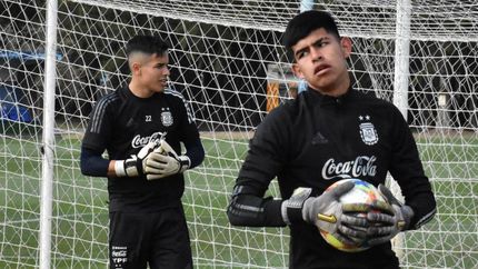 Agustín Cañete, arquero de Banfield en el Sub-17. Agustín Cañete, arquero de Banfield en el Sub-17.